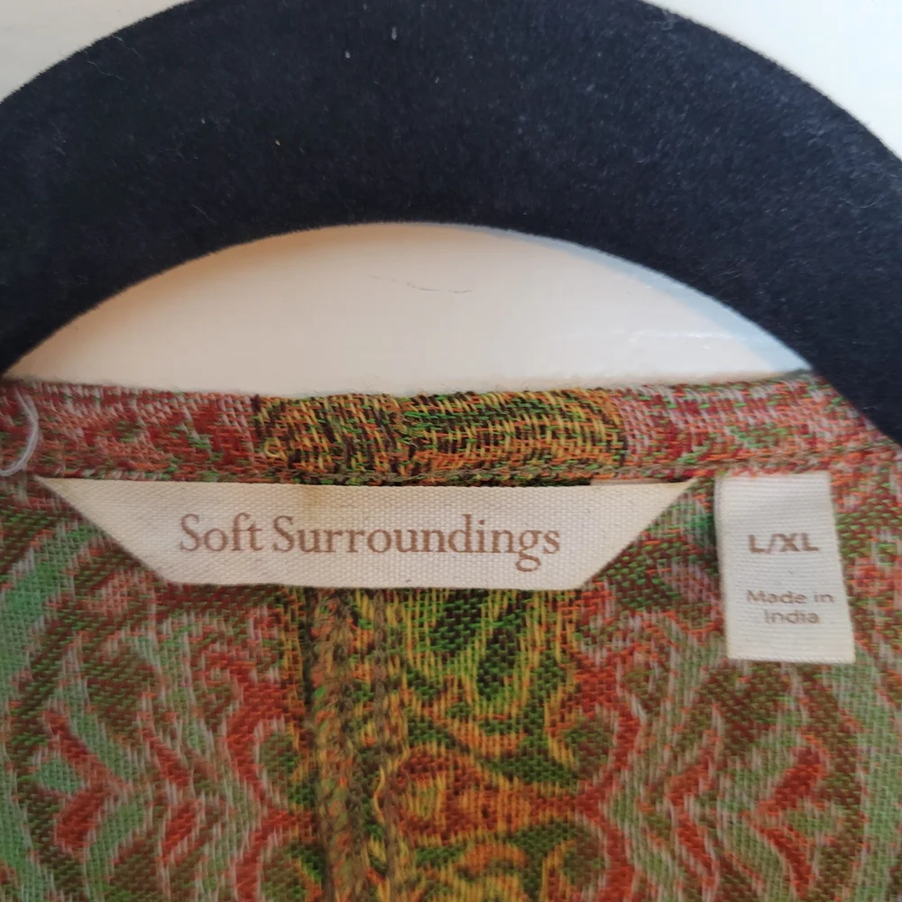 Soft Surroundings Multicolor Embroidered, Paisley, Open Jacket - Picture 2 of 6